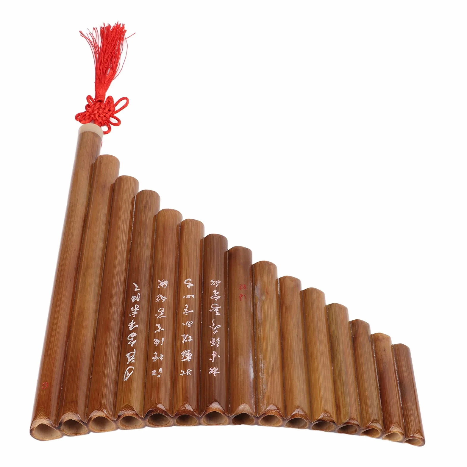Fydun Flauto di Pan Bambù 15 Tubi G Tone Pans Pipe Cse Strumento Musicale Tradizionale per Famiglie