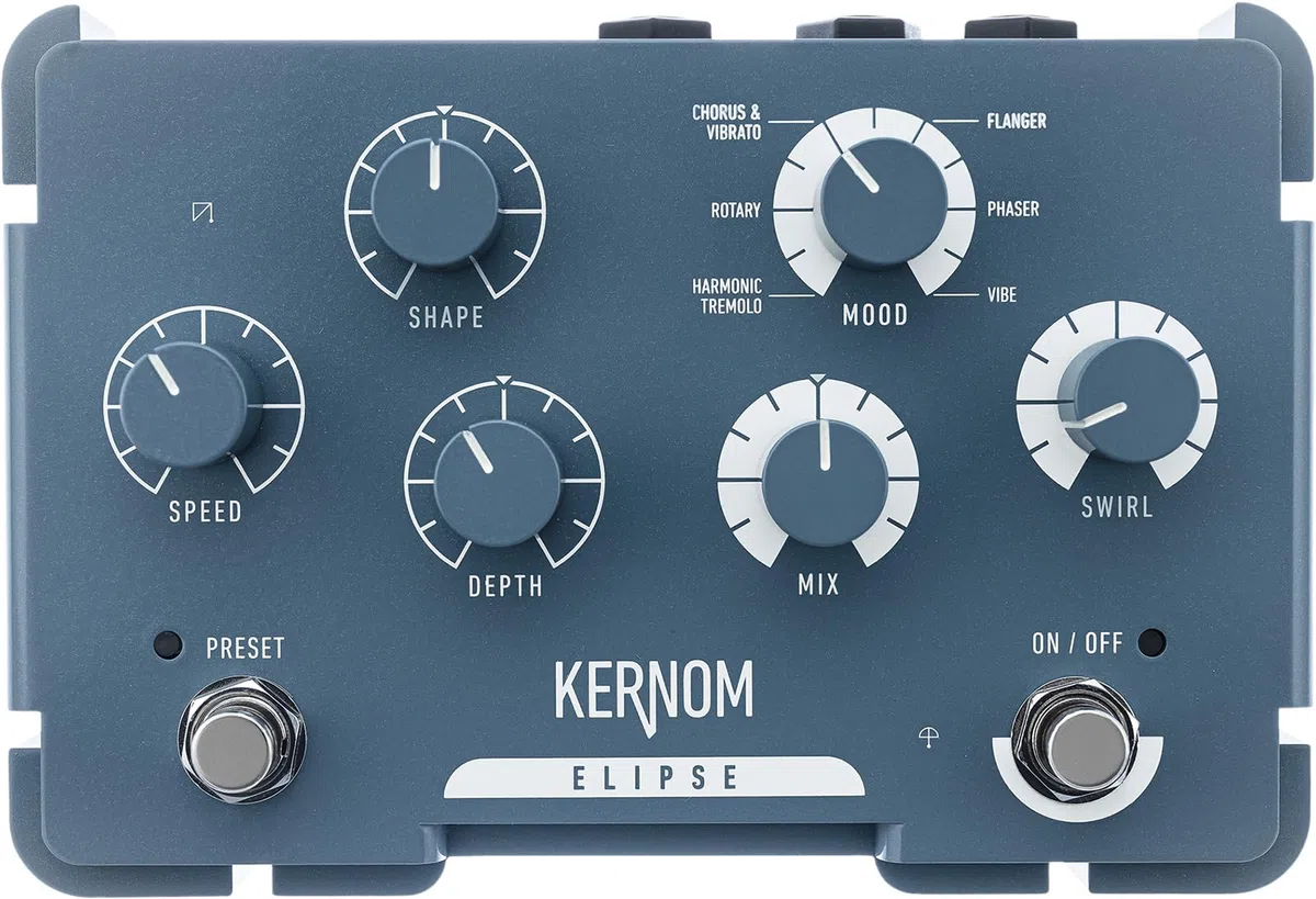 KERNOM – ELIPSE - Pedale di Modulazione Analogico Programmabile con MIDI, Expression Input, True Bypass e 6 Effetti