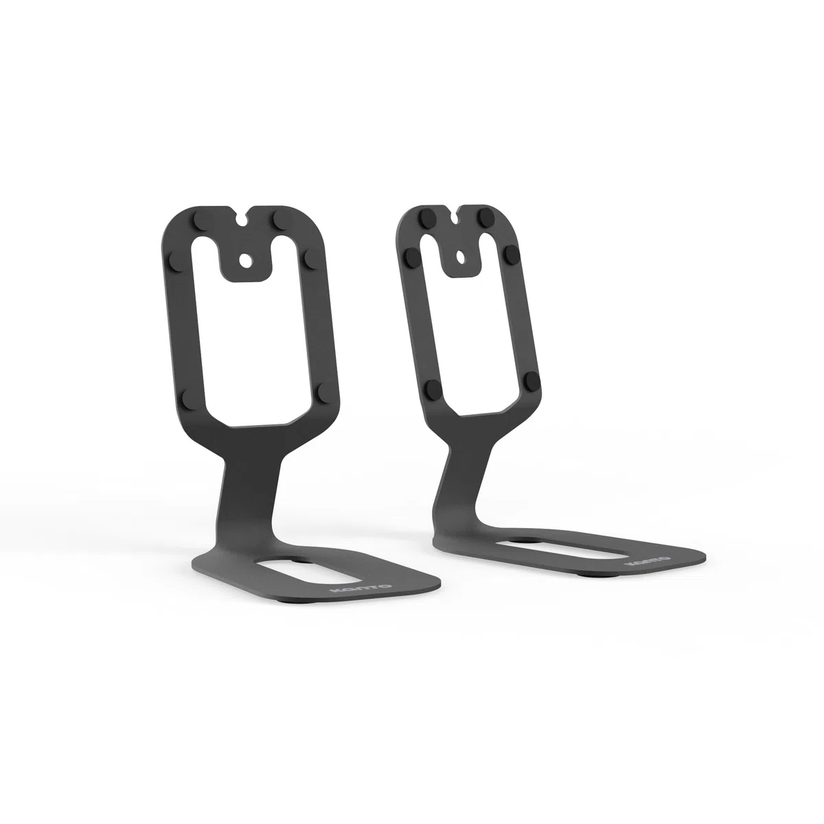 Kanto SU2 - Supporti per altoparlanti da tavolo per Uki e Ora, rialzati e angolati per migliorare il suono, filettatura ¼-20, capacità 1,4 kg, coppia, colore: nero