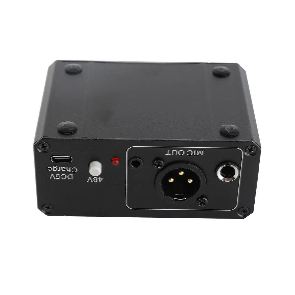 Preamplificatore Microfonico, Amplificatore Microfonico Ad Alto Guadagno con Alimentazione 48V per Microfoni Dinamici e a Condensatore, Preamplificatore Microfonico con